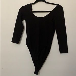 black midi sleeve one piece